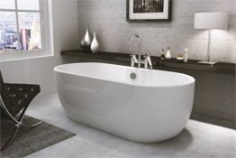 1 x San Marlo Designer Freestanding Bath - 1680mm - ONLY £10 - Pre Drilled - With Feet - Small Split
