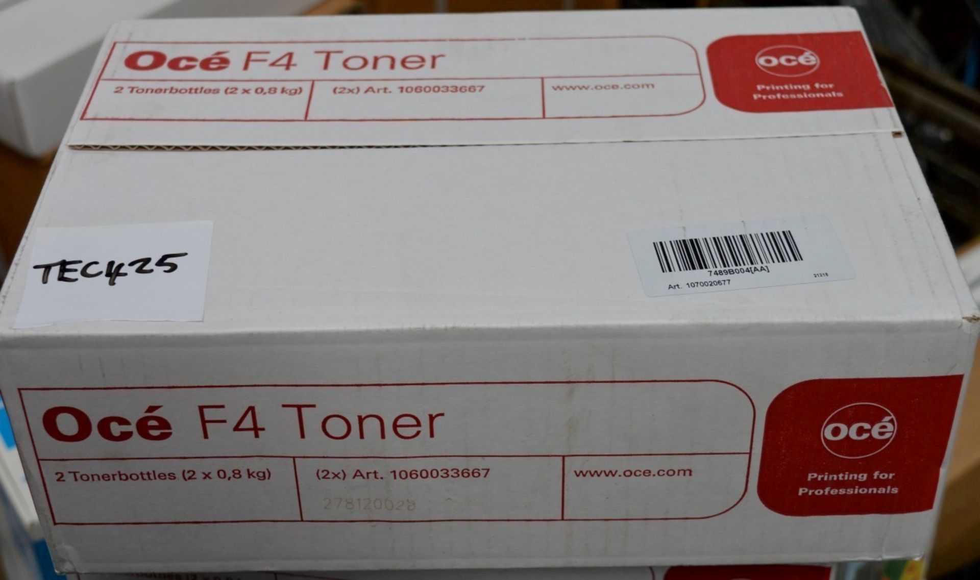 1 x Pack of Two OCE F4 Toner Cartridges - New Sealed Stock - Genuine OCE Toners - Part Number