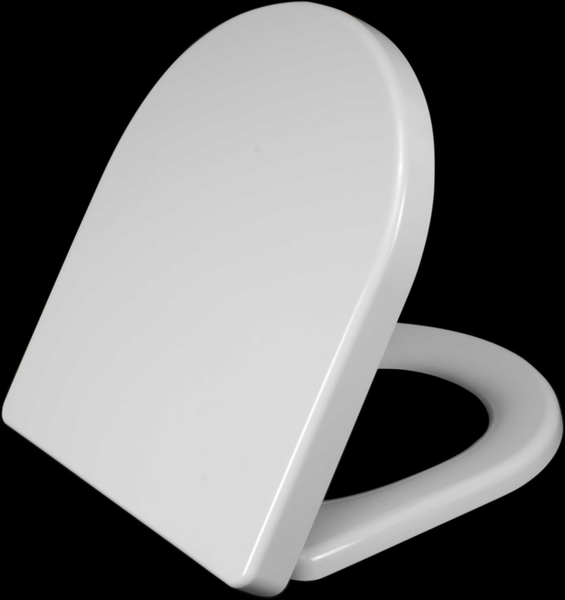 1 x Vogue Cosmos Modern White Soft Close Toilet Seat and Cover Top Fixing - Brand New Boxed