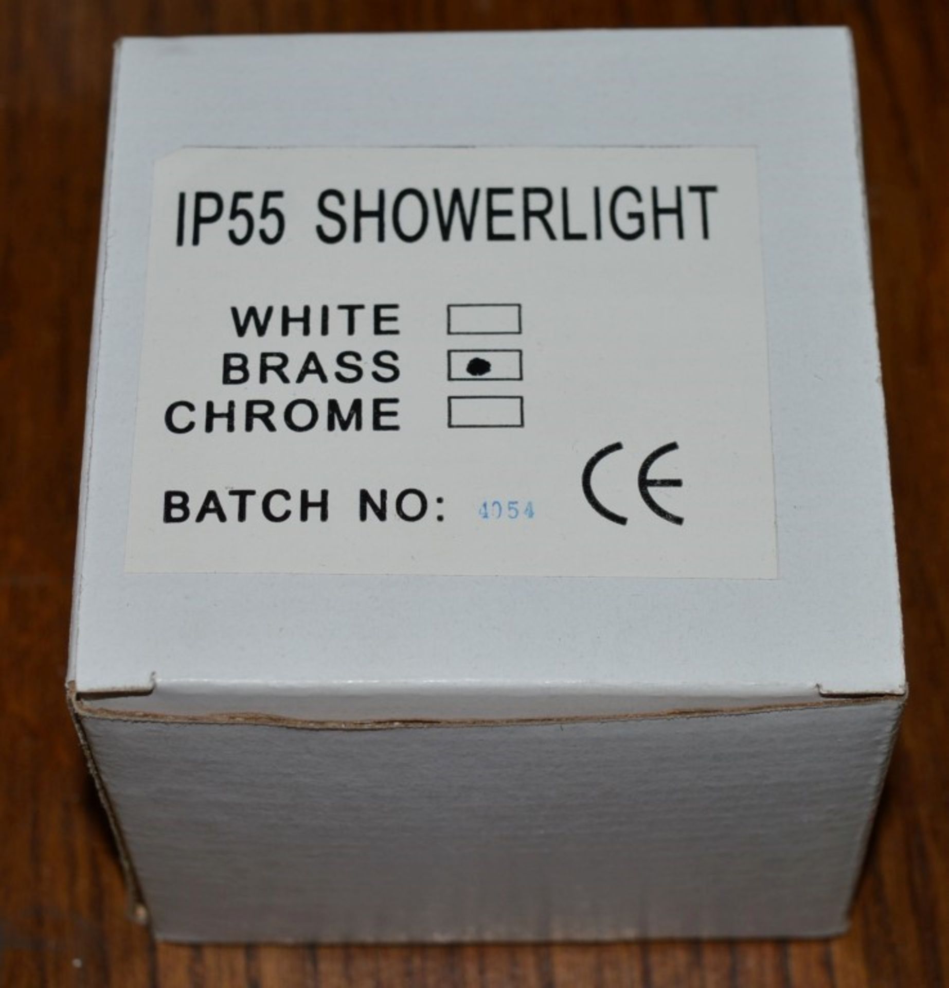 49 x Low Voltage IP55 Shower Lights in Brass - Brass Downlights With Glass Cover and Fixings - New - Image 4 of 4