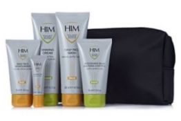 1 x HIM Intelligent Grooming Solutions 5 Piece Face & Shave Essentials Pack with Toiletry Bag -