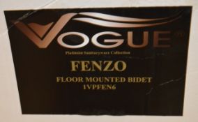 1 x Vogue Bathrooms FENZO Single Tap Hole FLOOR MOUNTED BIDET - Ref E - Brand New Stock - Modern