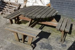 1 x Round Outdoor Garden Bench - CL105 - Location: Bolton BL1