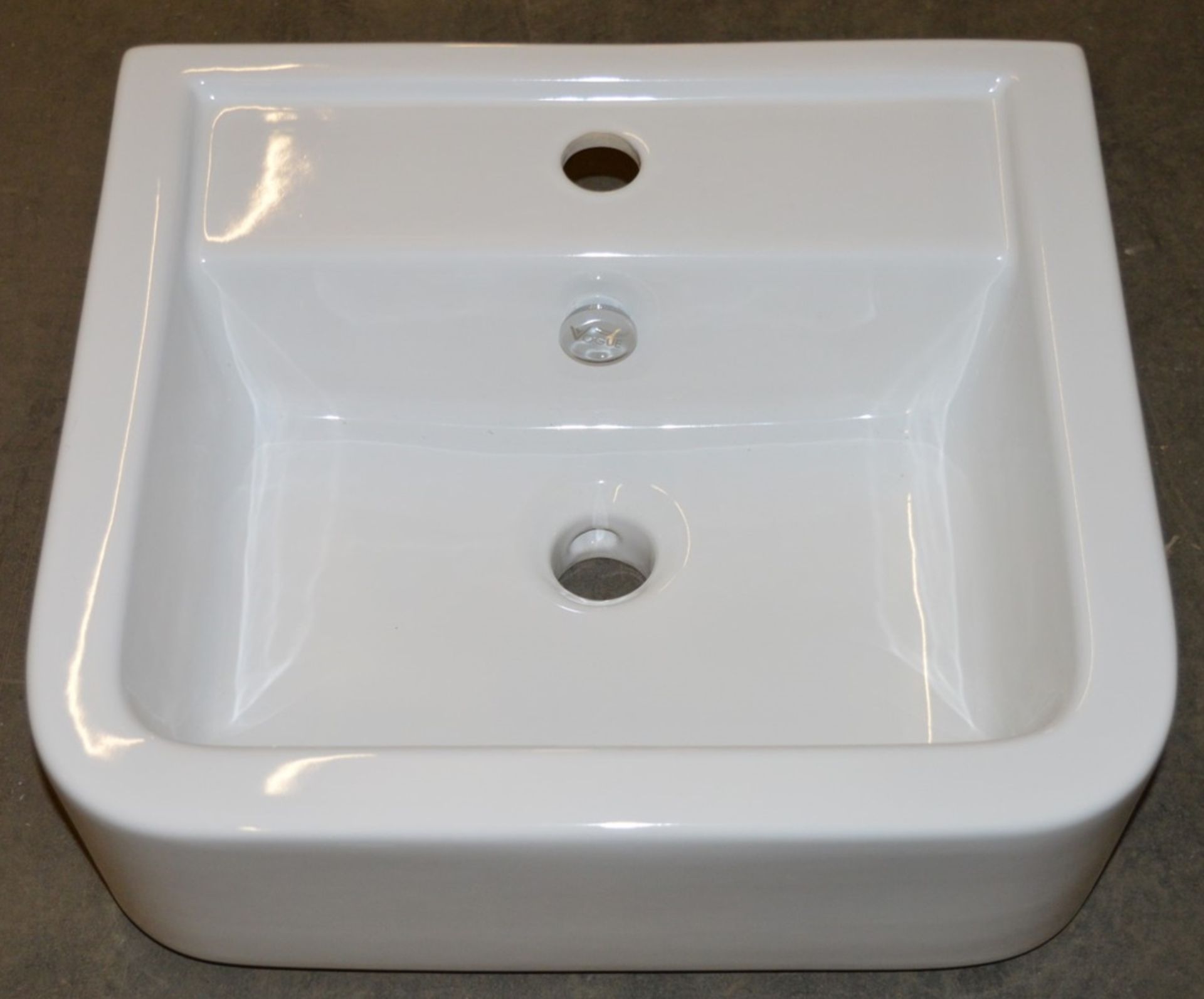1 x Vogue Bathrooms OPTIONS Single Tap Hole SEMI RECESSED SINK BASIN - 450mm Width - Brand New Boxed - Image 2 of 4