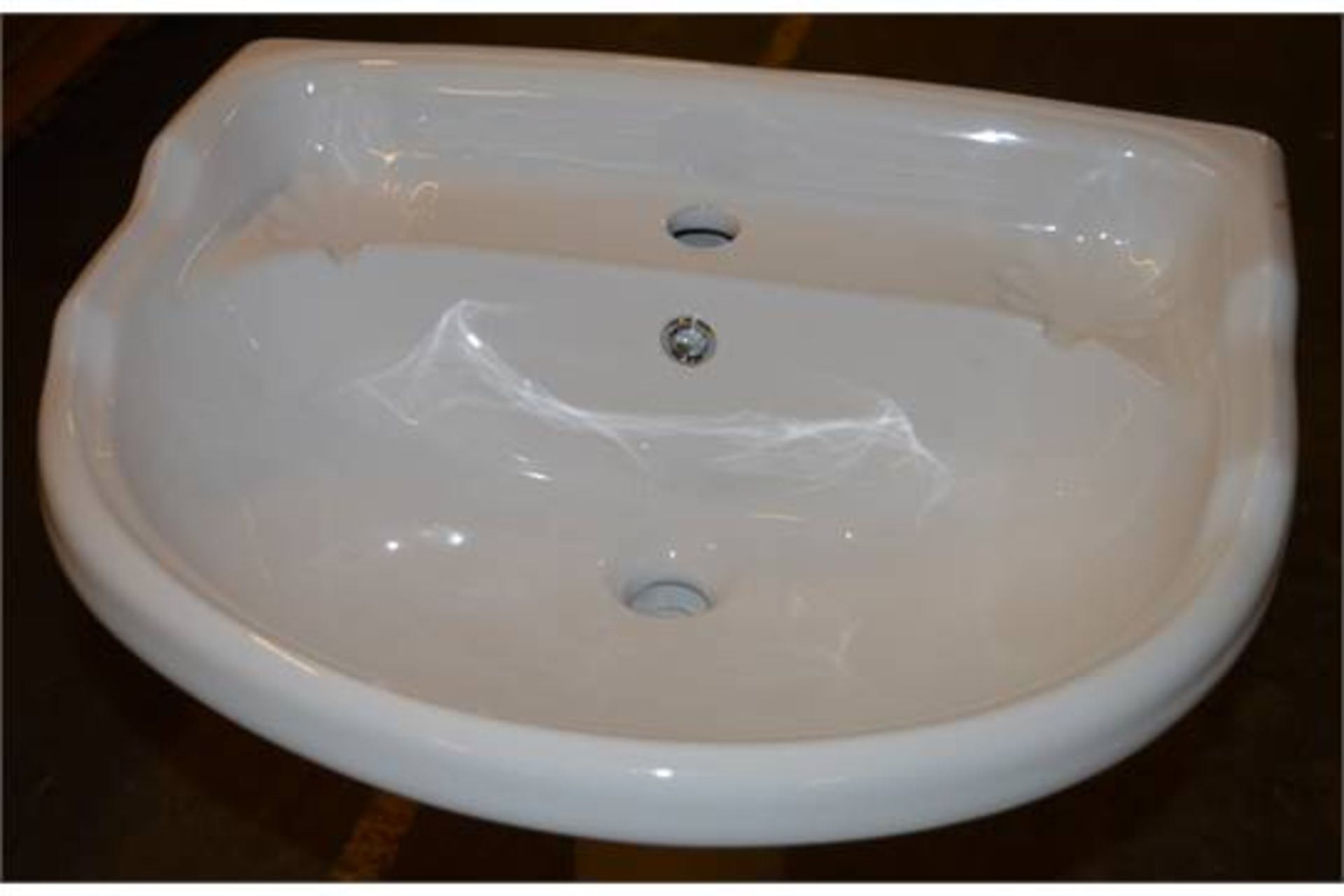 20 x Vogue Bathrooms ARBURY Two Tap Hole SINK BASINS With Pedestals - 580mm Width - Brand New - Image 2 of 2