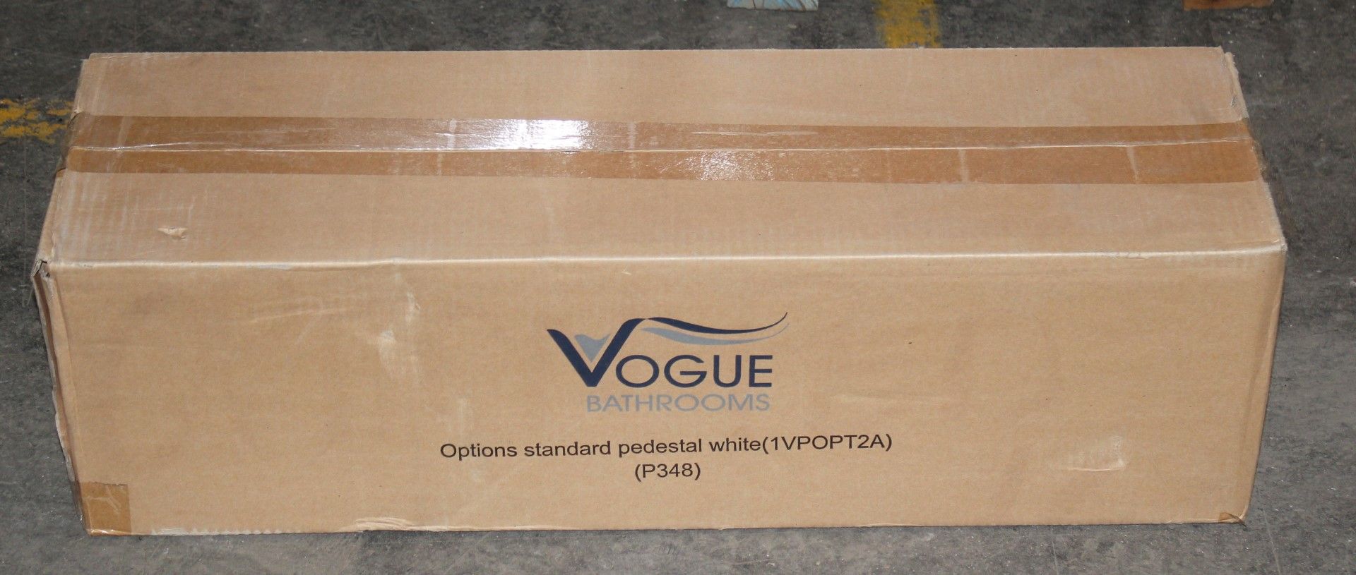 1 x Vogue Bathrooms OPTIONS Single Tap Hole SINK BASIN With Pedestal - 580mm Width - Brand New Boxed - Image 6 of 8