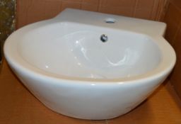 1 x Vogue Bathrooms DECO Single Tap Hole COUNTER TOP SINK BASIN - 500mm Width - Brand New Boxed