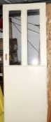 1 x Door Featuring 2 Glass Panels - Pre-owned In Useable Condition - Dimensions: H197.5 x W68cm -