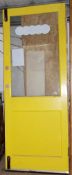 1 x Workshop Door - Pre-owned, Good Condition - 75cm x 198.5cm - Features Bolts Top & Bottom,