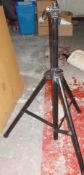 2 x PA Speaker Stands In Black - Tripod Base - 35mm Pole Fits Most Speaker Top Hats - Good Condition