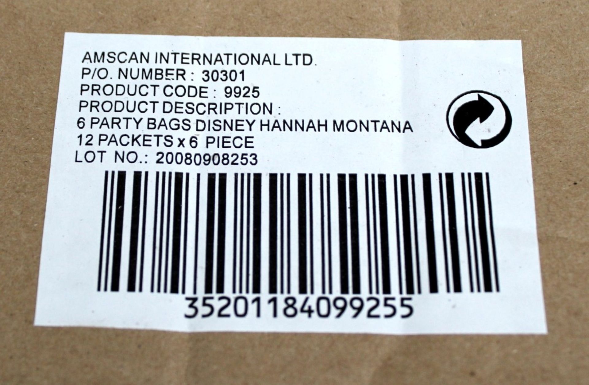 **PALLET LOT** 81 x Boxes Of Disneys Hanna Montanna (Miley Cyrus) Partyware - Lot Includes 66 x - Image 4 of 8