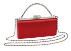 1 x Juliette Evening Bag By ICE London - New & Boxed - Ideal Xmas Gift - Colour: RED - CL042 -