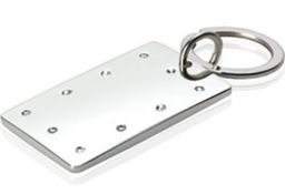 40 x Silver Plated Rectangular Key Rings By ICE London - MADE WITH "SWAROVSKI¨ ELEMENTS - Luxury
