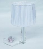 1 x Impex Lighting Optical Crystal Table Lamp With White Shade-CL087 -Location: Altrincham -RRP £125
