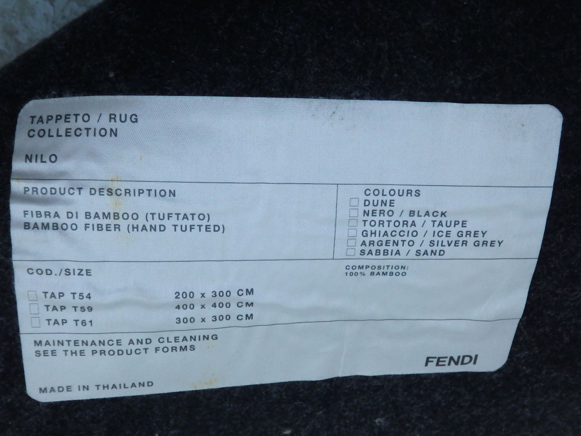 1 x Fendi Tappeto Rug Nilo Cream 300x300cm  - Type TAP61- CL087 - Location: Altrincham WA14 - £9000! - Image 8 of 13