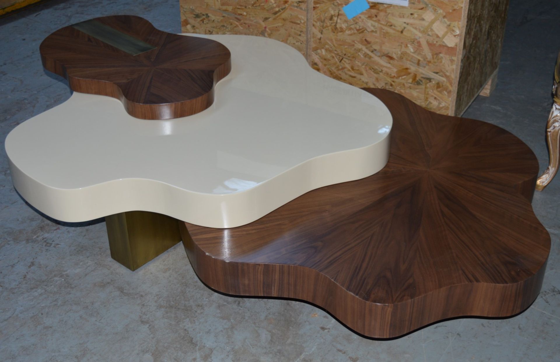 1 x Ginger & Jagger Nenhuphar Coffee Table - Urbanmint Design - Eye Catching Design - Walnut and - Image 5 of 15