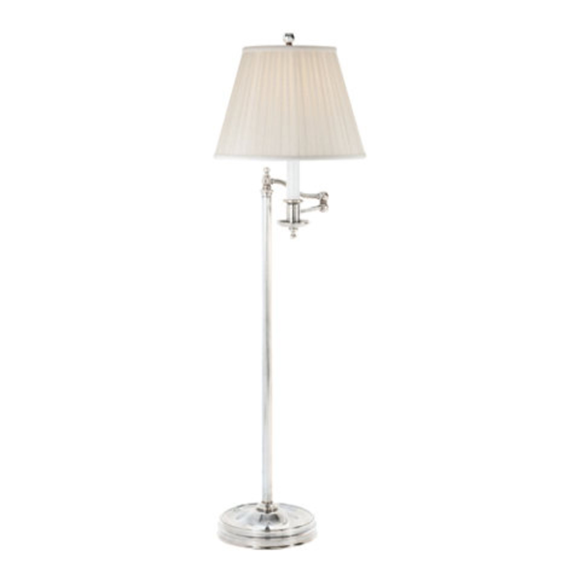 1 x Ralph Lauren Stockton Swing Arm Floor Lamp in Polished Silver - CL087- Model: RL11092 -