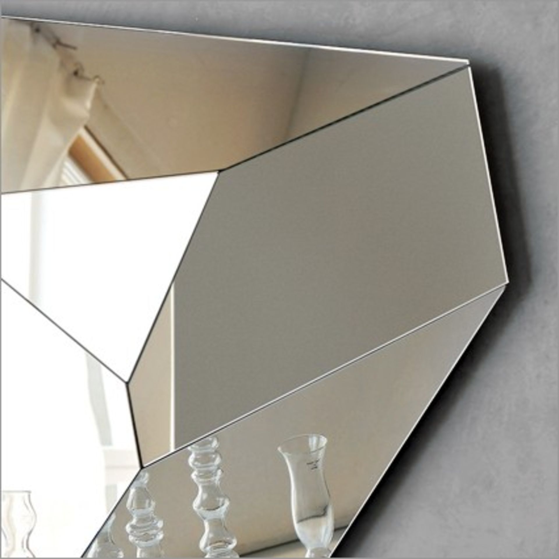 1 x Cattelan Diamond Cut Wall Mirror by Paolo Cattelan100x160cm  - Ref: 2805046 - CL087 **Item Has - Image 2 of 8