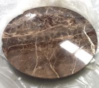 1 x GIORGIO Lazy Susan / Serving Tray - Ref: 2759330 - 80cm Diameter - Solid Marbled / Natural Stone