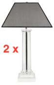2 x Eichholtz Kensington Crystal Table Lamps -CL087 - Location: Altrincham WA14 - RRP £1,078.00
