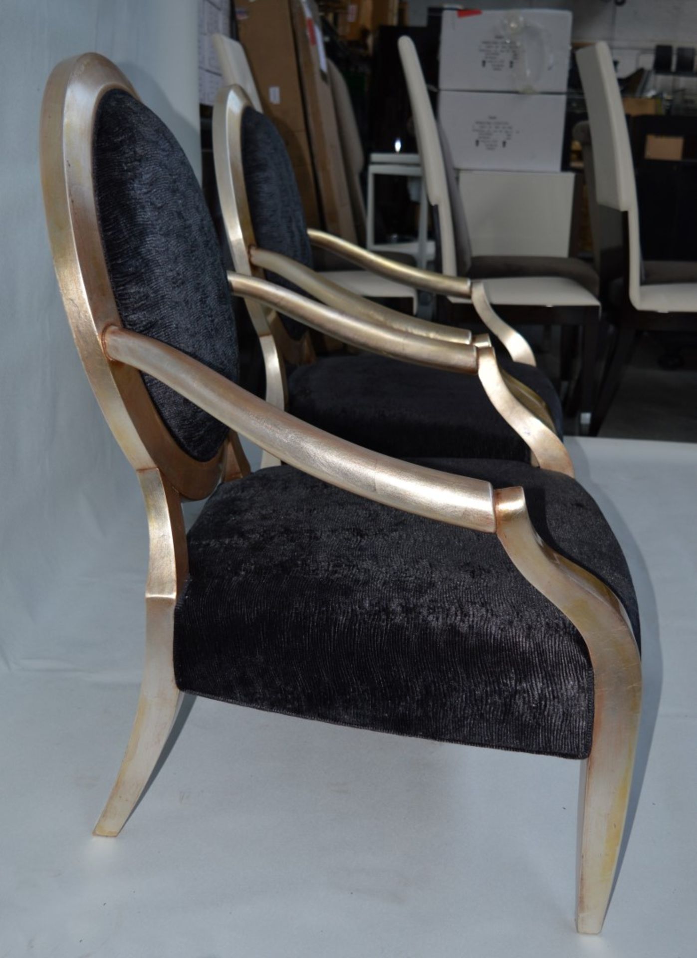 2 x Duresta Nero Chairs - individual Fabric - CL08 - Location Altrincham, WA14 - Image 4 of 7
