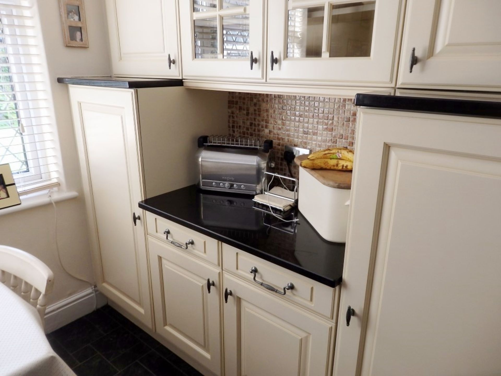 1 x Traditional Style Cream Kitchen With Luxurious Black Granite Worktops - Includes Freezer & - Image 30 of 31