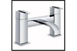 1 x Vogue Series 1 Bath Filler Taps in Chrome - Modern Bath Mixer Tap in Bright Chrome - High