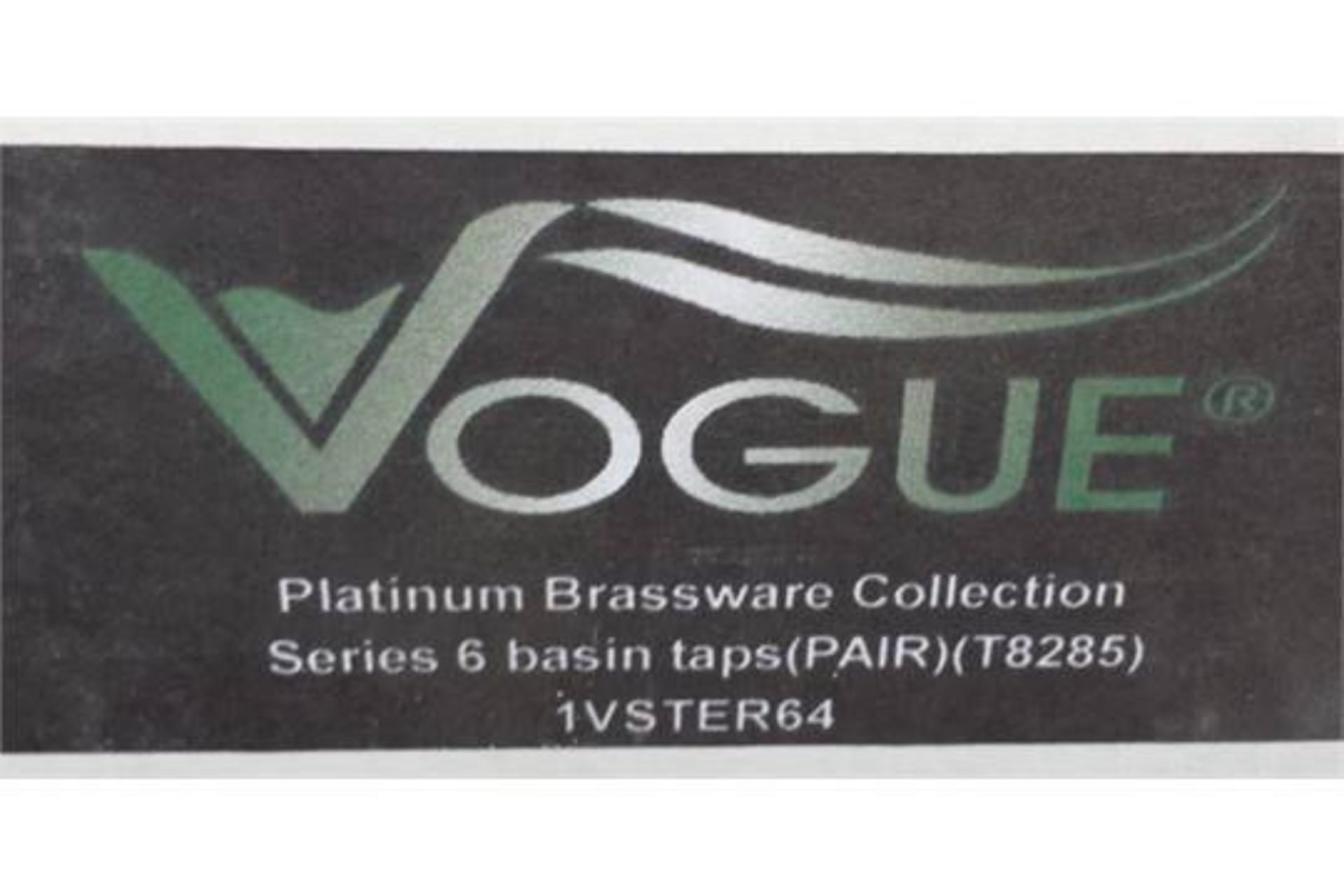 1 x Vogue Series 6 Crosshead Basin Taps - Vogue Bathrooms Platinum Brassware Collection - - Image 3 of 3