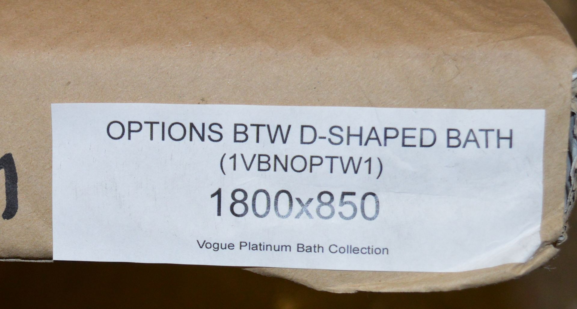 1 x Vogue Bathrooms Options Back to Wall D Shape Double Ended Acrylic Bath With Side Panel - Stylish - Image 3 of 9