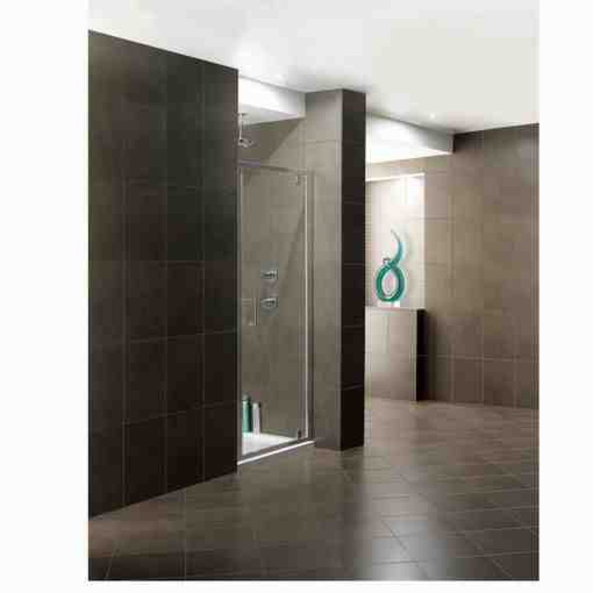 1 x Vogue SULIS 800mm Shower Enclosure - Includes Pivot Shower Door and Side Panel - Polished Chrome