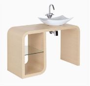 1 x Vogue ARC Series 1 Type B Bathroom VANITY UNIT in LIGHT OAK - 1200mm Width - Manufactured to the