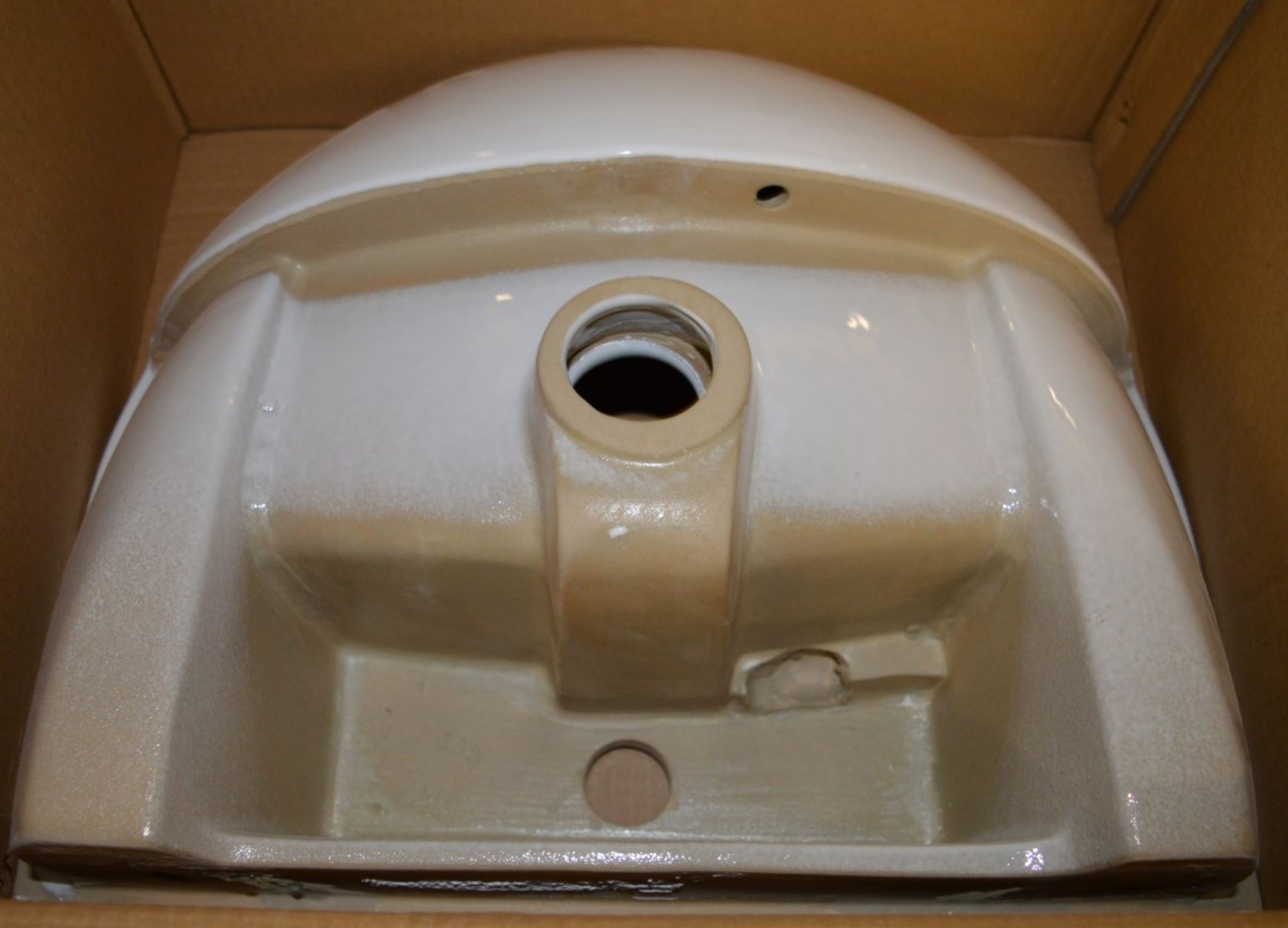 1 x Vogue Bathrooms ZOE Single Tap Hole SEMI RECEESED SINK BASIN - 520mm Width - Brand New Boxed - Image 3 of 3