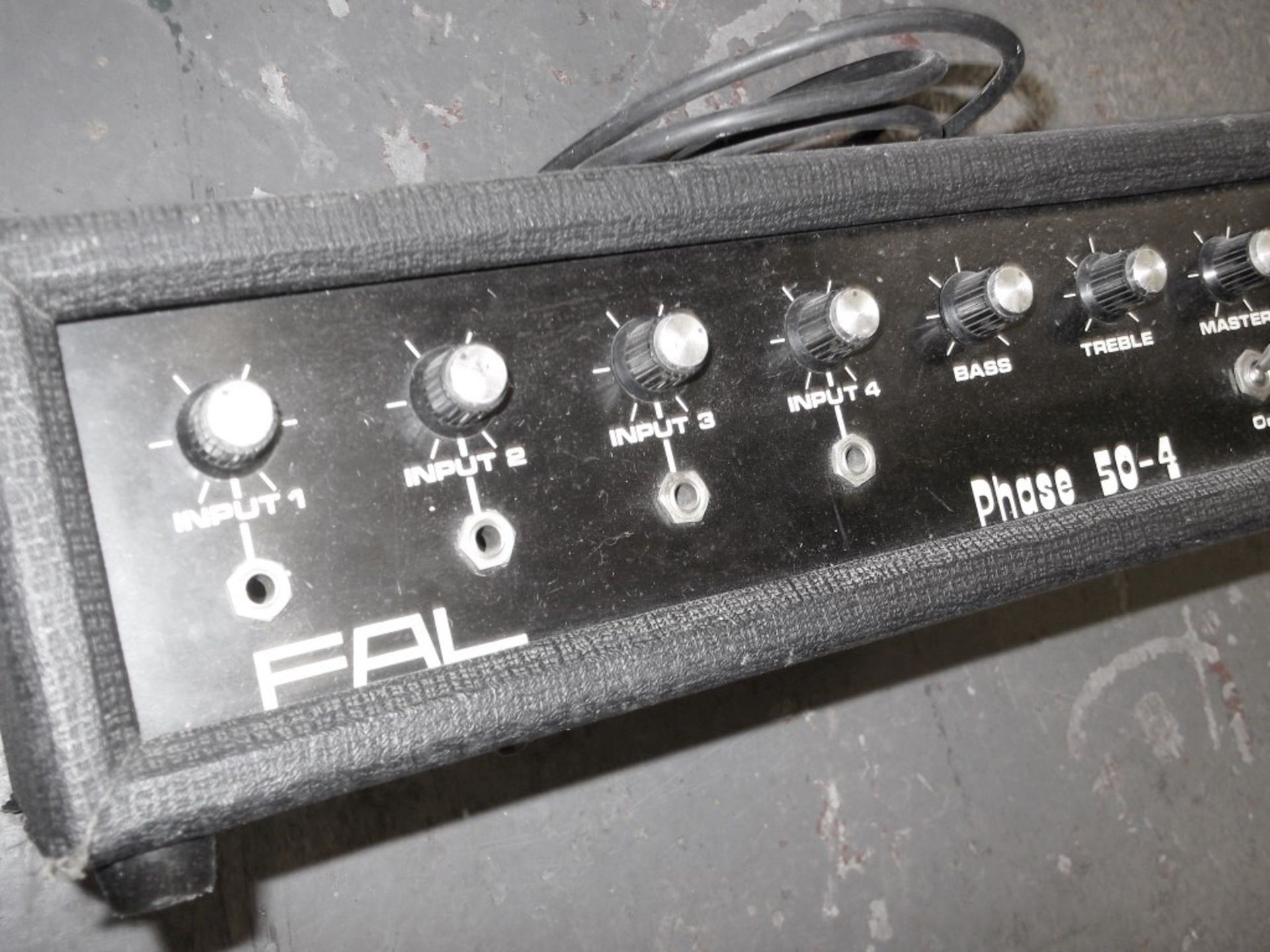 1 x - FAL Phase 50-4 Amplifier - 4 inputs - 50watts - In Good Working Order - Dimensions: 44x26x14cm - Image 6 of 6