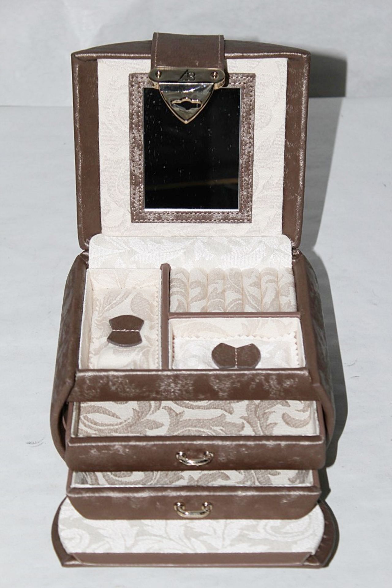 1 x "AB Collezioni" Italian Luxury Jewellery Case (33544) - Ref LT156  – Features Top & 2 x Bottom