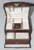 1 x "AB Collezioni" Italian Luxury Jewellery Case (33548) - Ref LT158  – Features Top & Pull-Out