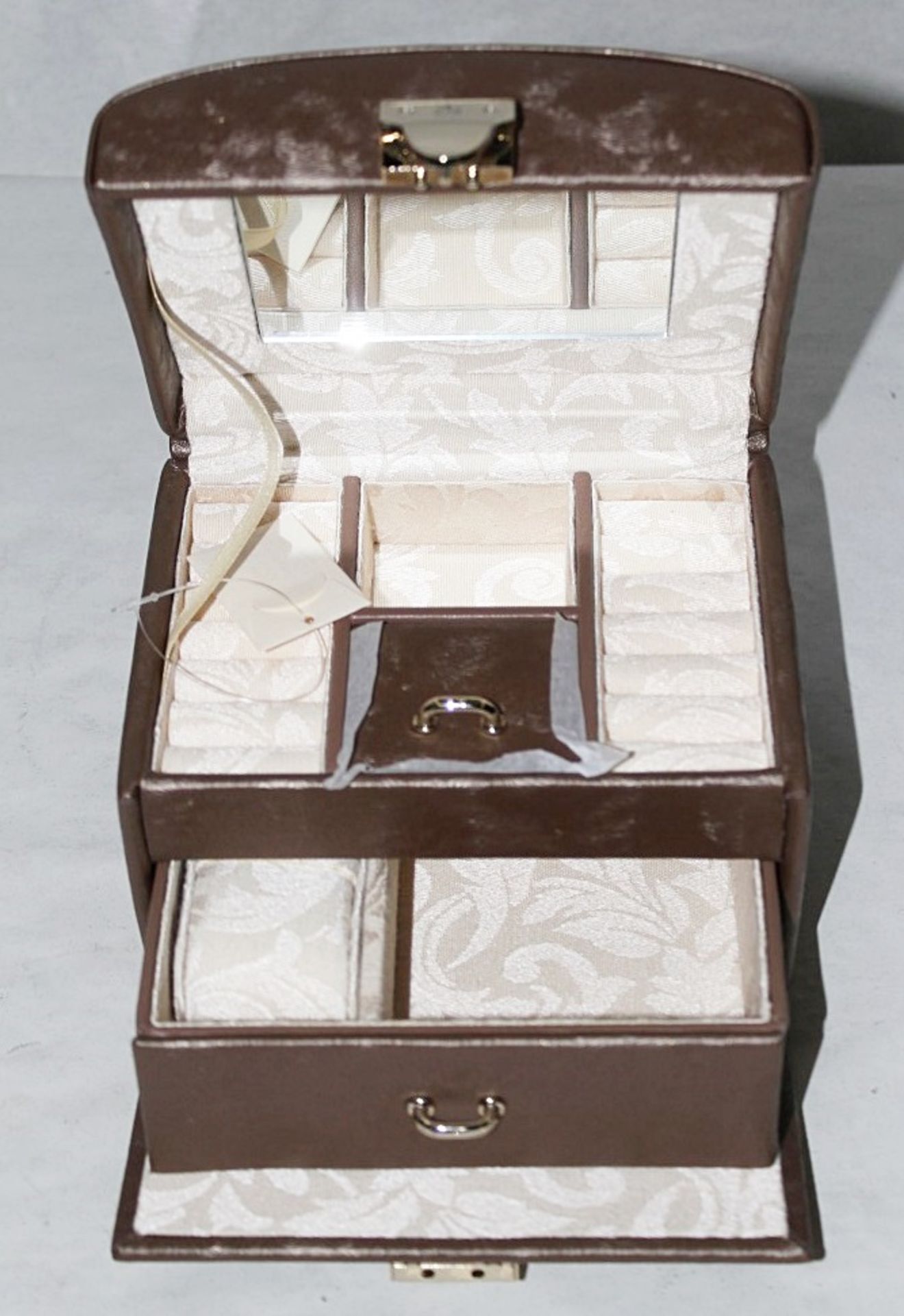 1 x "AB Collezioni" Italian Luxury Jewellery Case (33548) - Ref LT158  – Features Top & Pull-Out