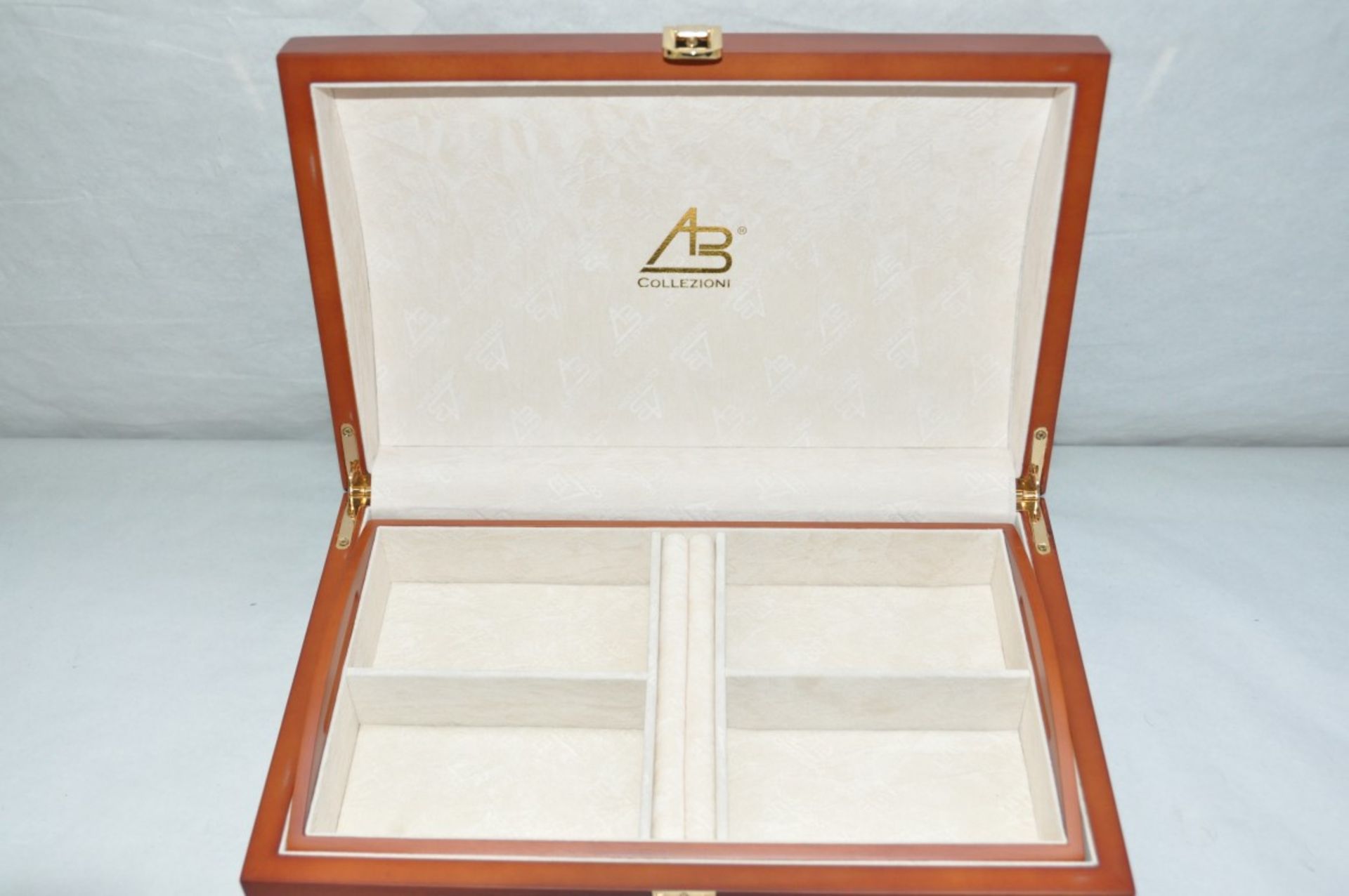 1 x "AB Collezioni" Italian Genuine Leather-Topped Luxury Jewellery Box (WC119W) - Ref LT071 – - Image 8 of 8