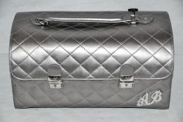 1 x "AB Collezioni" Italian Luxury Jewellery / Vanity Case (33495) - Ref LT110 – Colour: Gun Metal -