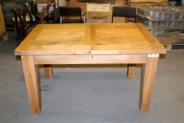 1 x Mark Webster "Links" Extending Solid Reclaimed Oak Table - Dimensions: 140 x 90cm (180 cm x 90cm