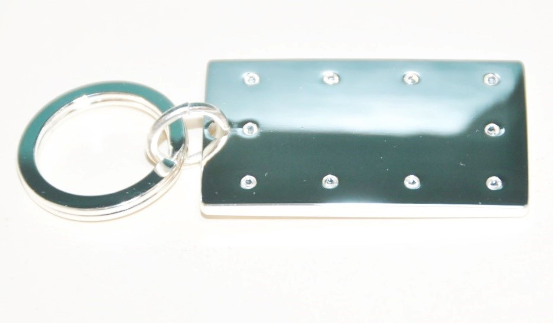 40 x Silver Plated Rectangular Key Rings By ICE London - MADE WITH "SWAROVSKI¨ ELEMENTS - Luxury - Image 3 of 3