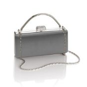 1 x Juliette Evening Bag By ICE London - New & Boxed - Ideal Xmas Gift - Colour: Silver - CL042 -