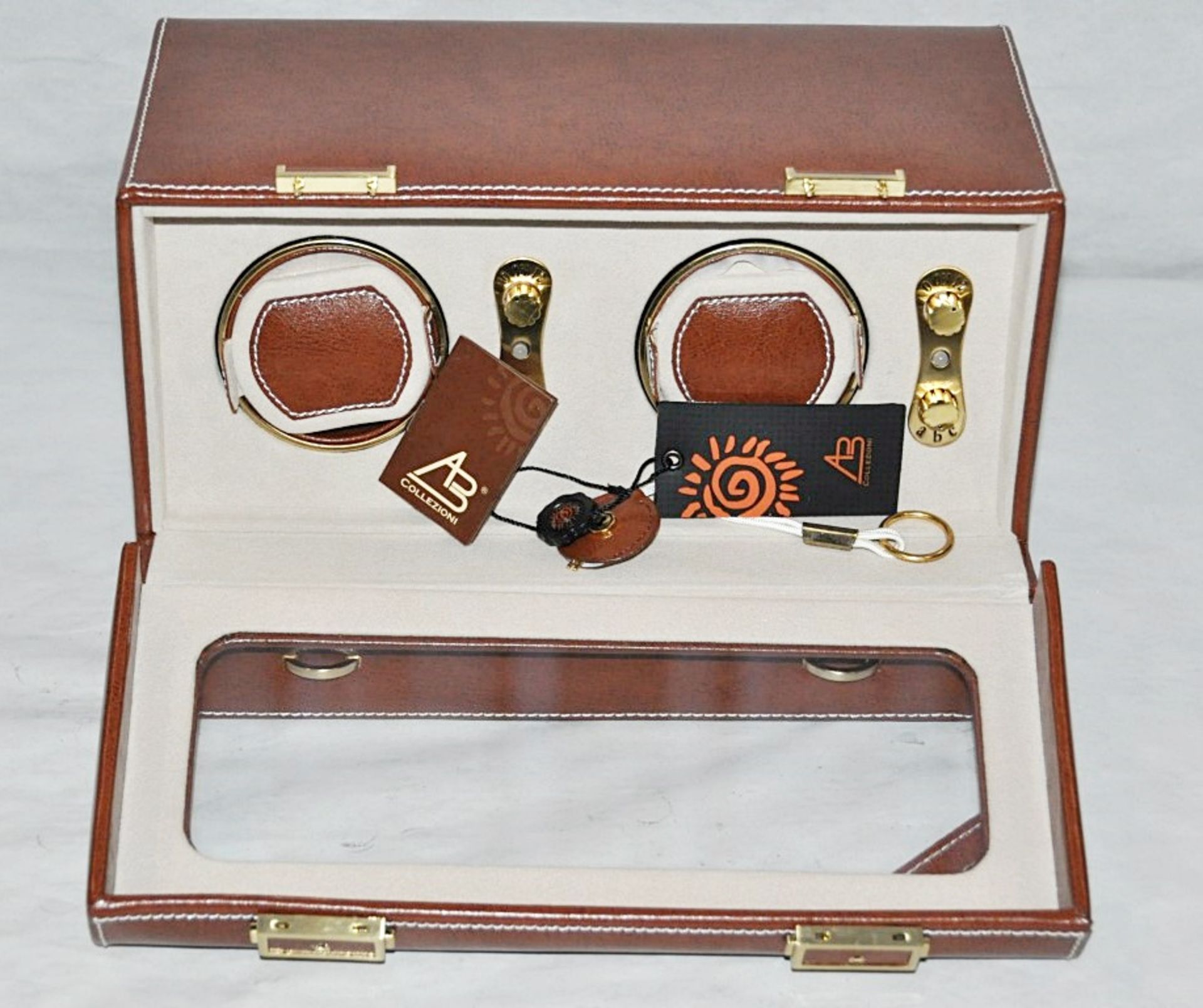 1 x "AB Collezioni" Italian Luxury Automatic Watch Case (30085M) - Ref LT106  – Genuine Leather With - Image 3 of 6