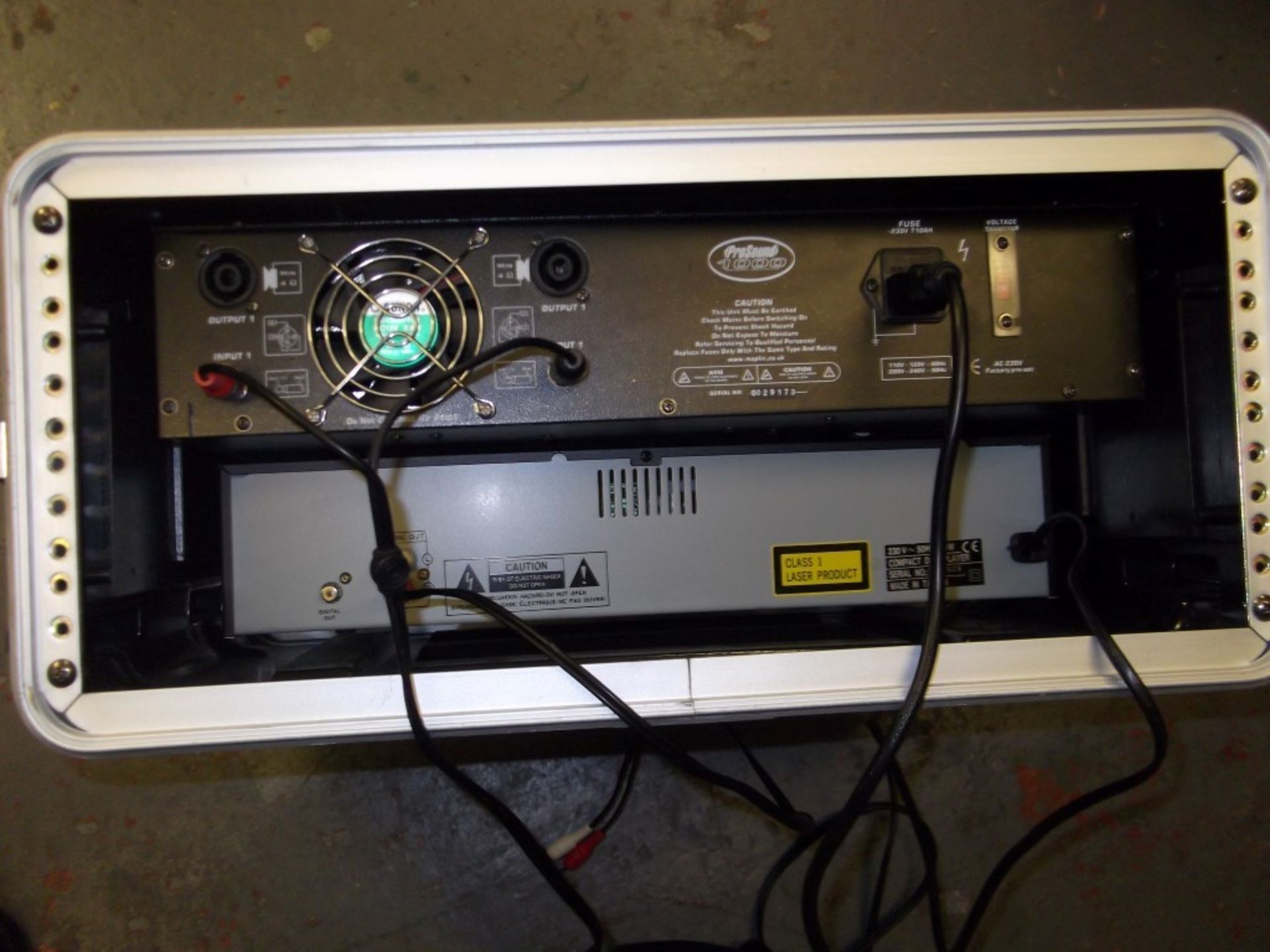 1 x ProSound 1000 - Professional Amplifier With CD Player Built Into Flight Case - Good Working - Image 5 of 11