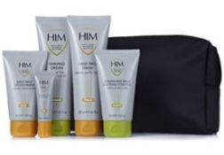 1 x HIM Intelligent Grooming Solutions 5 Piece Face & Shave Essentials Pack with Toiletry Bag -