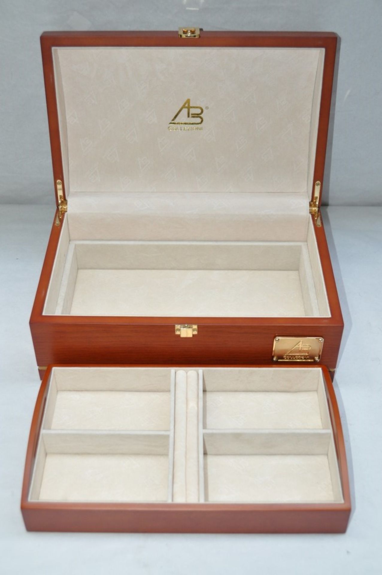 1 x "AB Collezioni" Italian Genuine Leather-Topped Luxury Jewellery Box (WC119W) - Ref LT071 – - Image 5 of 8