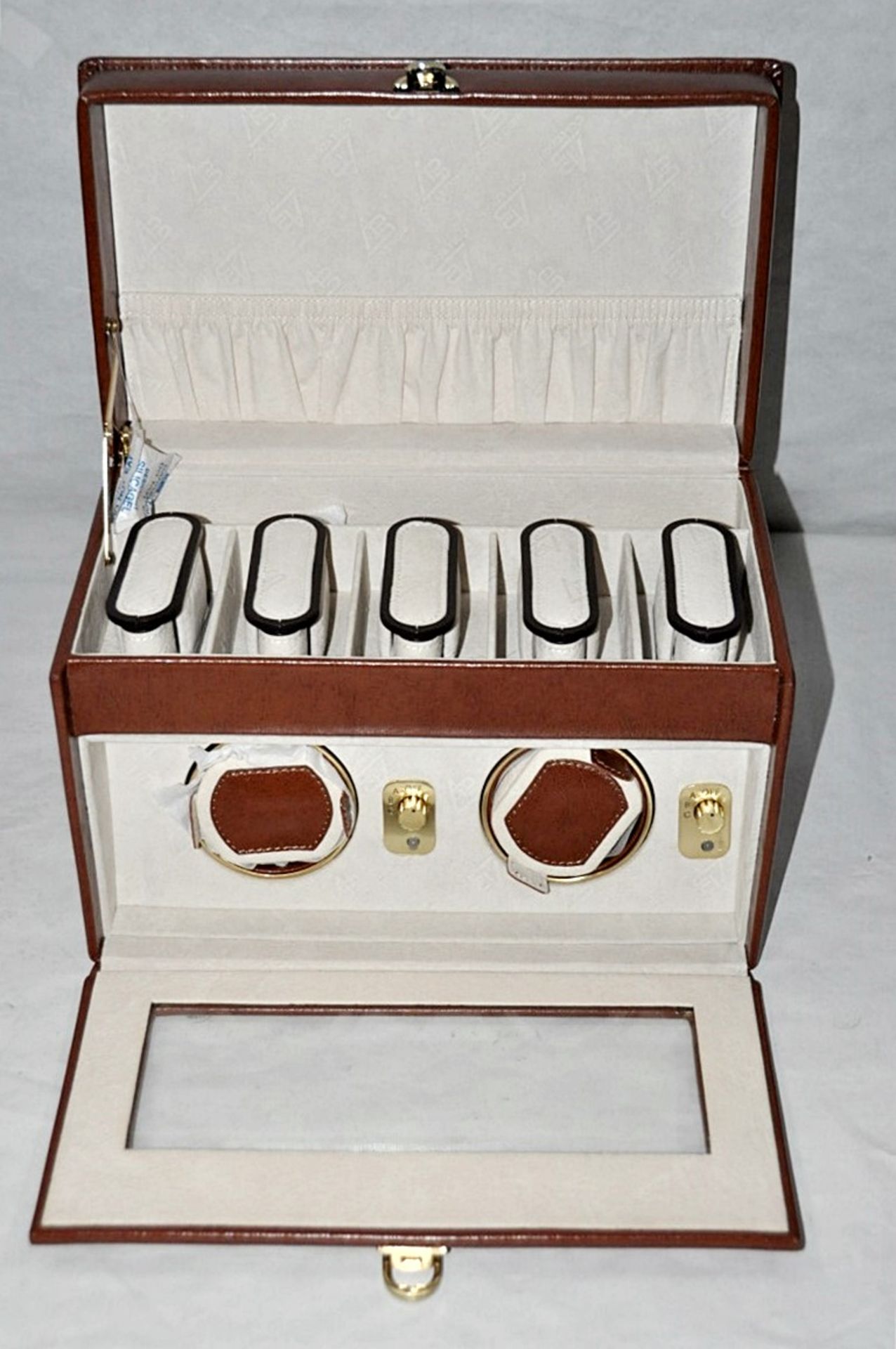 1 x "AB Collezioni" Italian Luxury Automatic Watch Case In Tan (30049M) - Ref LT105  – Italian - Image 2 of 6