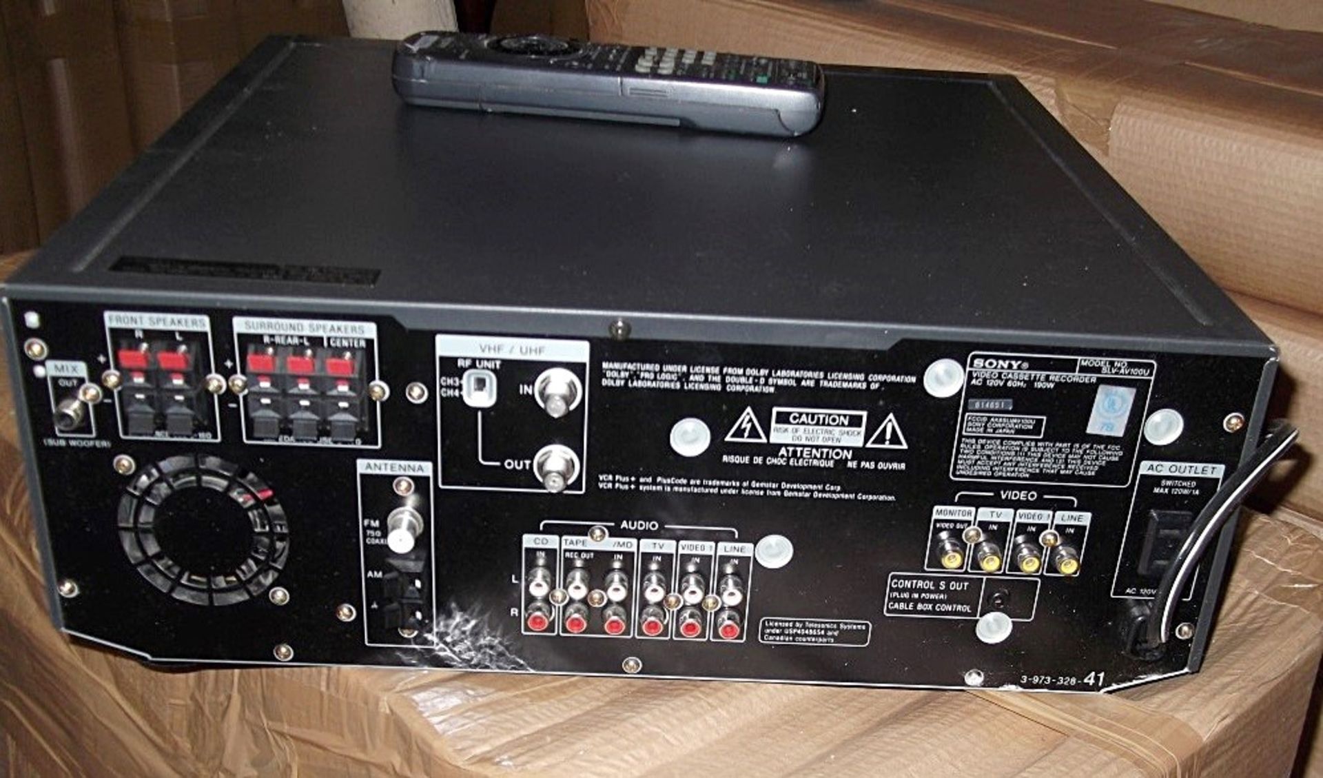 1 x Sony SLV-AV100 - Combination Amplifier, Receiver & VHS - Boxed With Remote - Working Condition - - Image 4 of 8