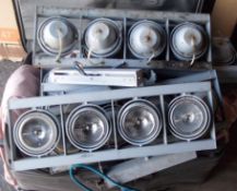 Job Lot Of Lighting - Lot Includes 12 x Modules Of 4 Lights - Each Block: 63 x 21cm - Pre-owned,