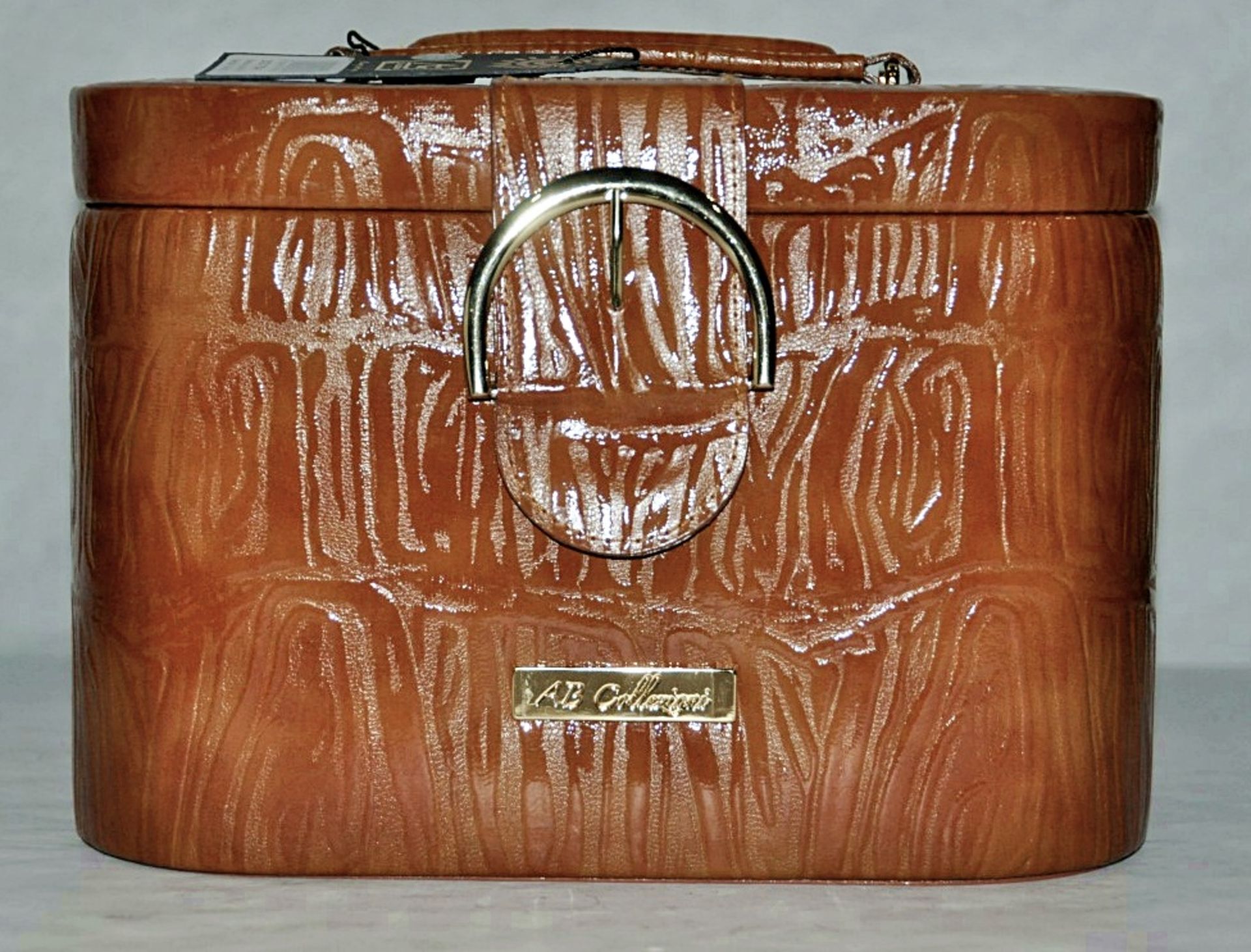 1 x "AB Collezioni" Italian Luxury Jewellery / Vanity Case (32754) - Ref LT109  – Faux Crocodile - Image 2 of 5