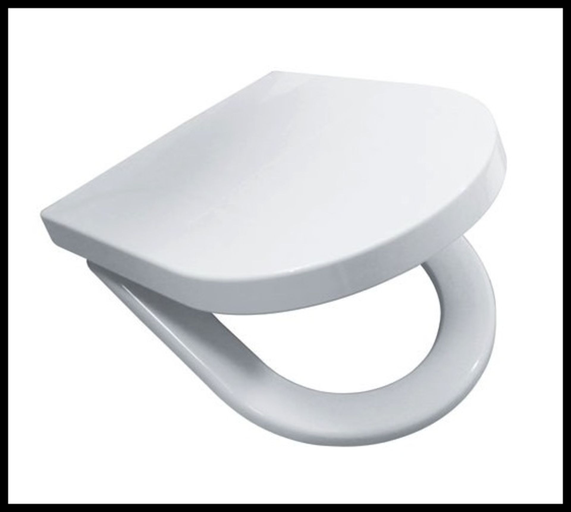 1 x Vogue Cosmos Modern White Soft Close Toilet Seat and Cover Top Fixing - Brand New Boxed
